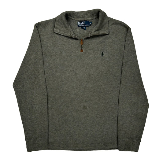 Polo By Ralph Lauren 1/4 Zip - Medium Grey Cotton