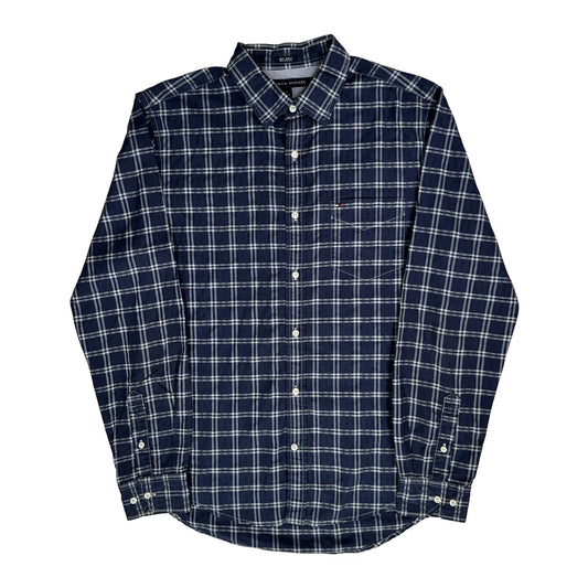 Tommy Hilfiger Checked Shirt - Medium Blue Cotton