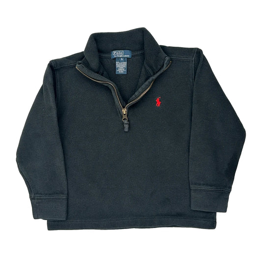 Age 5 Polo By Ralph Lauren 1/4 Zip - XS Black Cotton