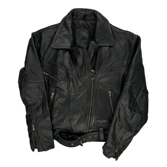 Eurox Motorcycle Leather Jacket - Large Black Leather