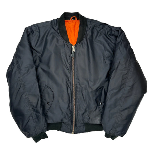 Unbranded Reversible Bomber Jacket - 2XL Black Nylon