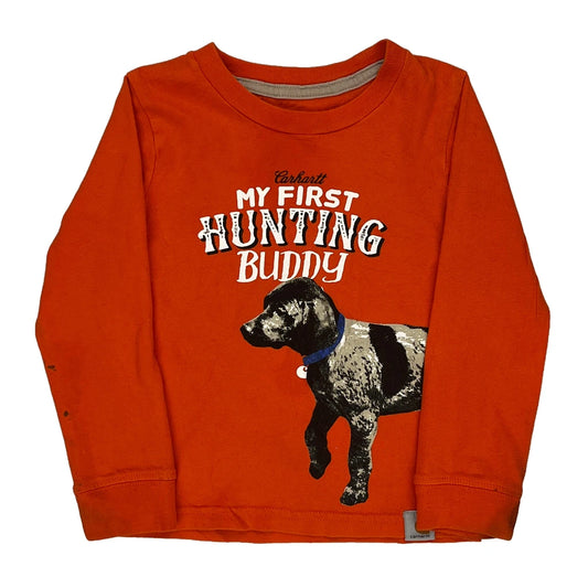 Age 2 Carhartt Graphic Long Sleeve T-Shirt - 2XS Orange Cotton