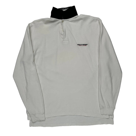 Polo Sport Rugby Shirt - Large White Cotton