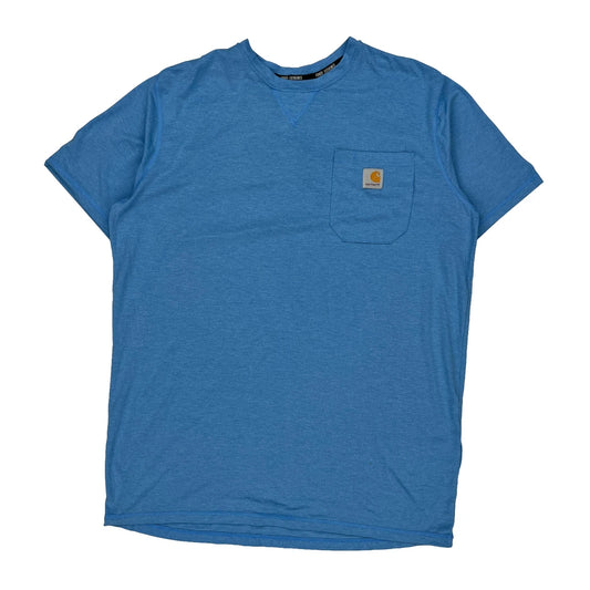 Carhartt Tall T-Shirt - Large Blue Cotton