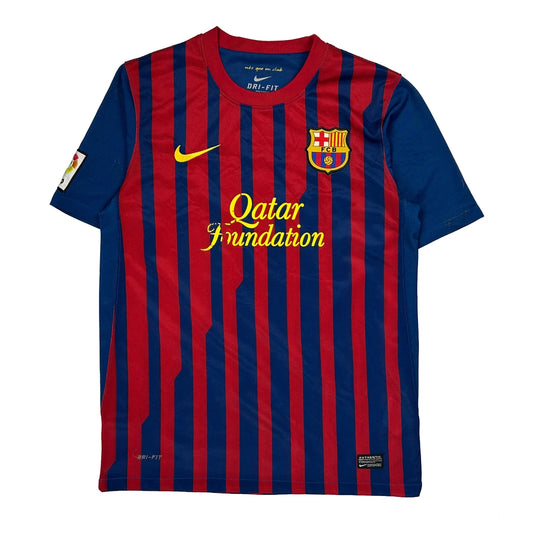 10 Lionel Messi 2011-12 Fc Barcelona Nike Home Football Shirt - Small Blue Polyester
