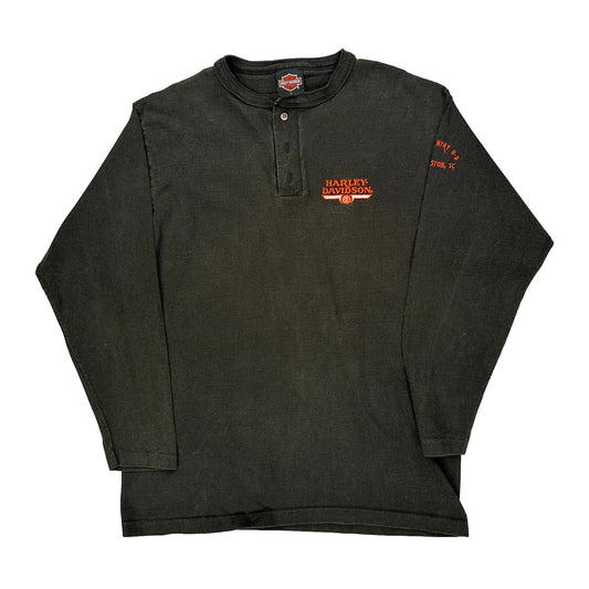 Harley Davidson Long Sleeve T-Shirt - Large Black Cotton