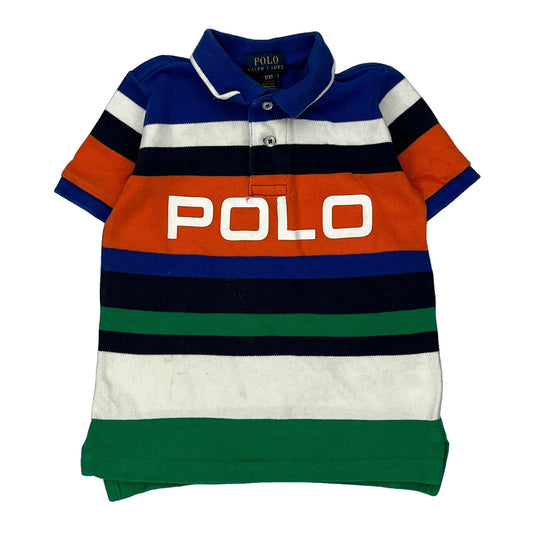 Age 3 Polo By Ralph Lauren Striped Polo Shirt - Small Multicoloured Cotton