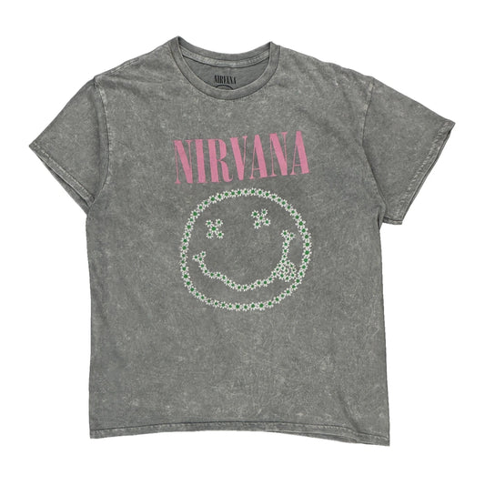Nirvana Band T-Shirt - Large Grey Cotton