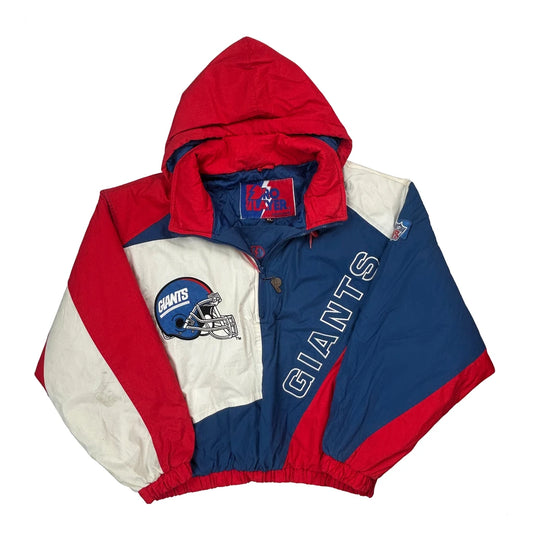 Vintage Giants Pro Player Spellout Jacket - XL Blue Nylon