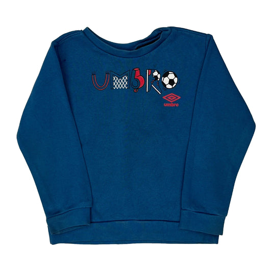 Age 4 Umbro Graphic Sweatshirt - XS Blue Cotton
