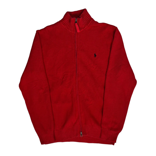 Vintage Polo By Ralph Lauren Zip Up - Medium Red Cotton