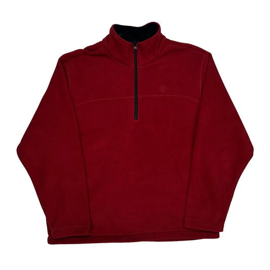 Vintage Timberland Fleece - XL Red Polyester