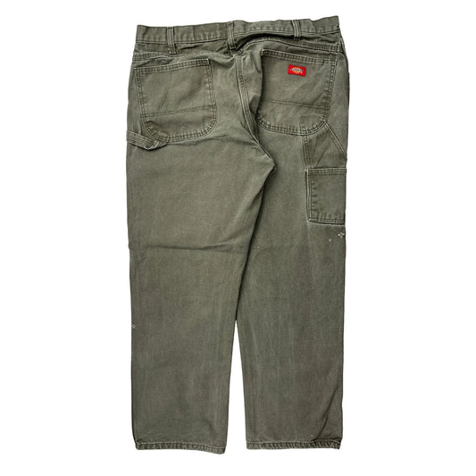 Dickies Carpenter Trousers - 36W 30L Grey Cotton