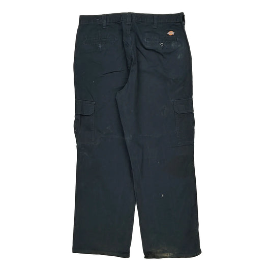 Dickies Cargo Trousers - 37W 32L Black Cotton