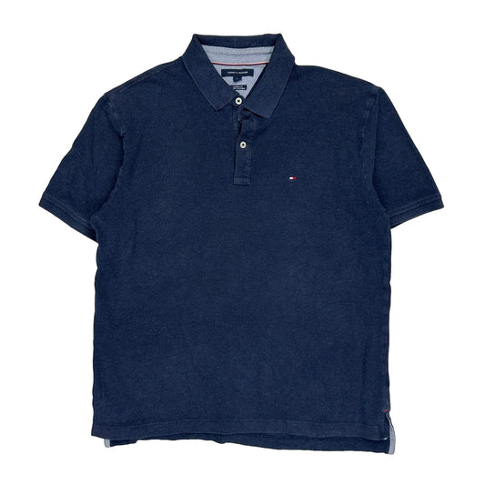 Tommy Hilfiger Polo Shirt - Large Navy Cotton