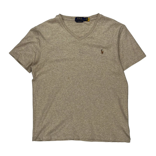 Polo By Ralph Lauren Slim Fit T-Shirt - Large Beige Cotton