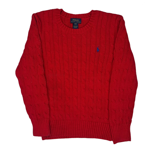 Vintage Age 8 Polo By Ralph Lauren Jumper - Small Red Cotton