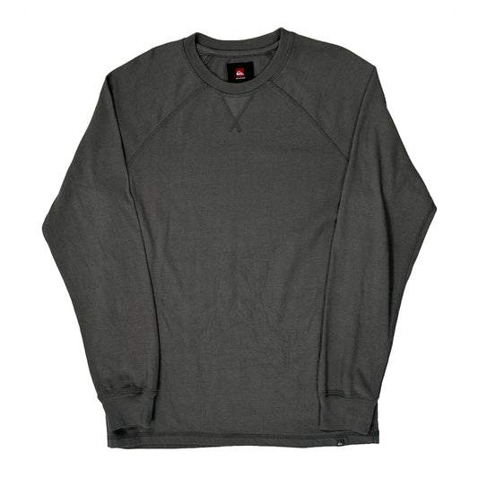 Vintage Quiksilver Long Sleeve T-Shirt - Small Grey Cotton