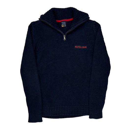 Nautica 1/4 Zip - Medium Navy Cotton