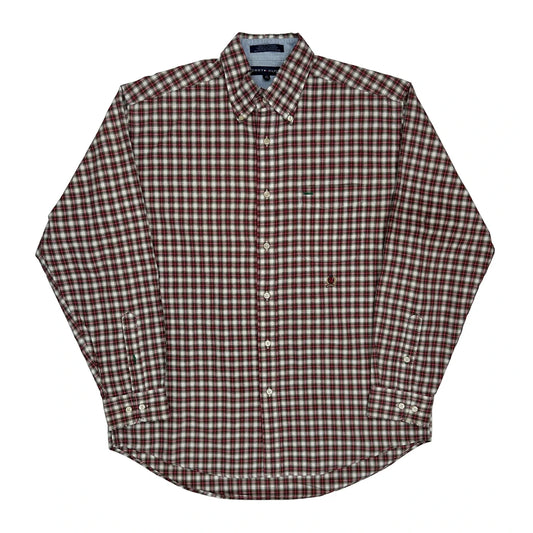 Tommy Hilfiger Checked Shirt - Medium Red Cotton