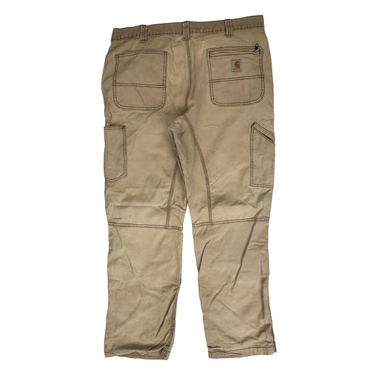 Vintage Carhartt Double Knee Carpenter Trousers - 35W 30L Khaki Cotton