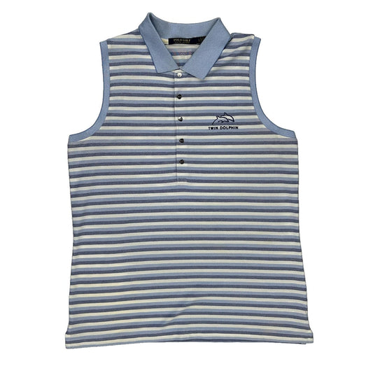 Polo By Ralph Lauren Striped Polo Shirt - Large Blue Cotton