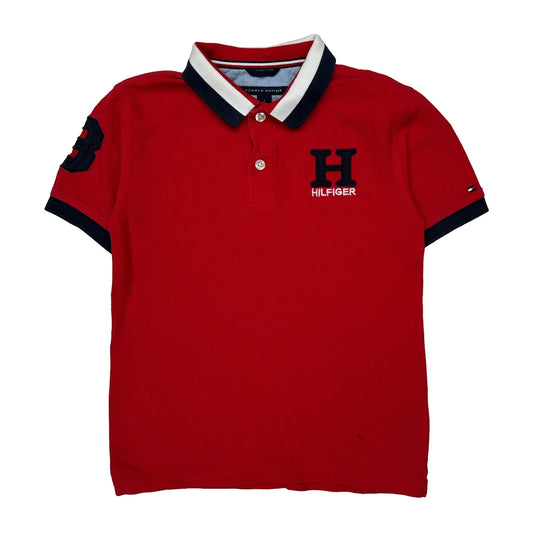 Vintage Age 7 Tommy Hilfiger Polo Shirt - Medium Red Cotton