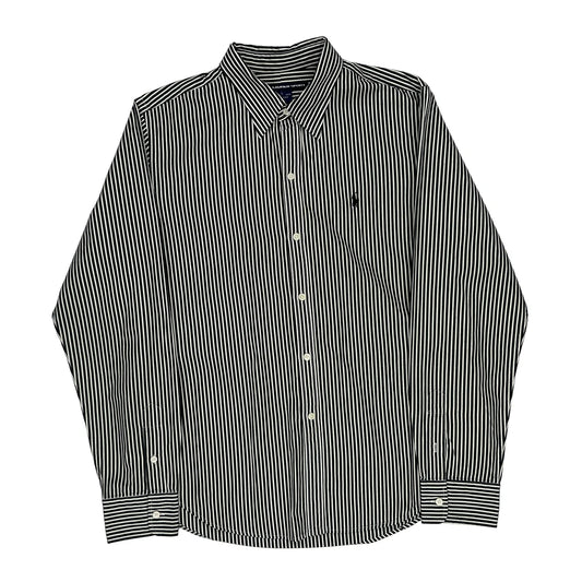 Ralph Lauren Sport Striped Shirt - Large Black & White Cotton