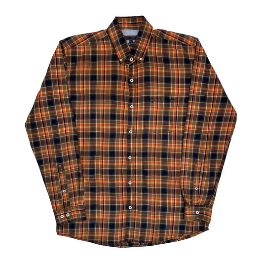 Tommy Hilfiger Checked Shirt - XL Brown Cotton