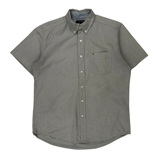 Tommy Hilfiger Short Sleeve Shirt - Medium Grey Cotton