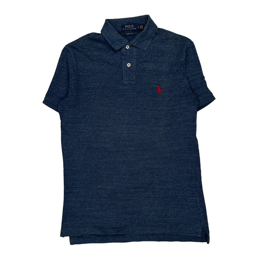 Polo By Ralph Lauren Slim Fit Polo Shirt - Small Blue Cotton