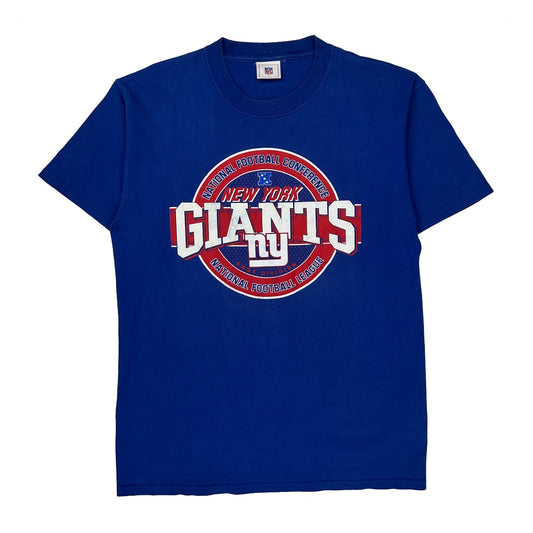 New York Giants Nfl T-Shirt - Large Blue Cotton