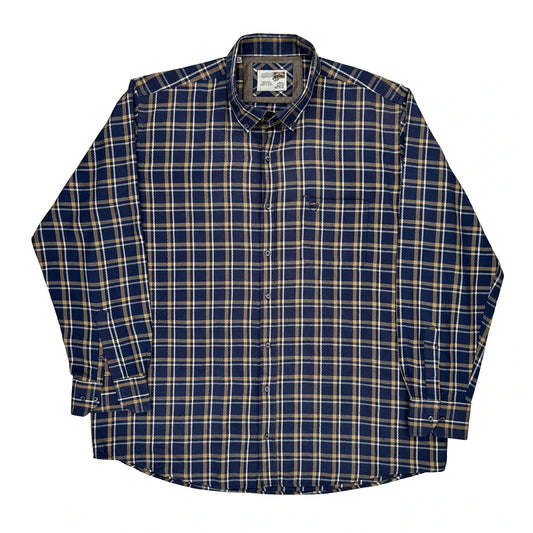 Kigili Checked Shirt - 3XL Beige Cotton