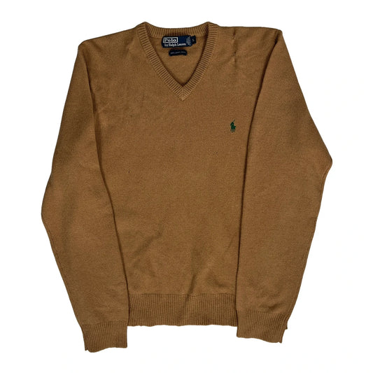 Polo By Ralph Lauren Jumper - Large Brown Wool