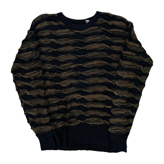 Saturdays Striped Jumper - Small Brown Acrylic