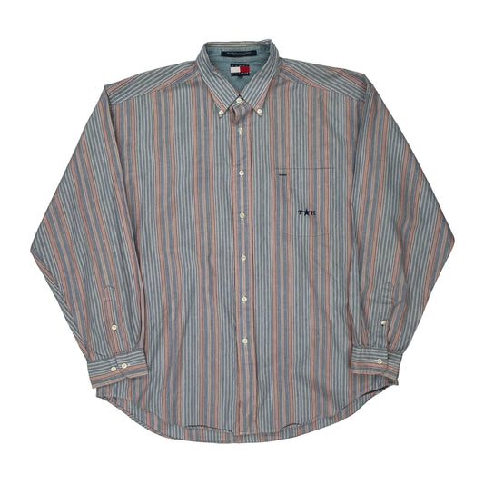 Tommy Hilfiger Striped Shirt - XL Multicoloured Cotton