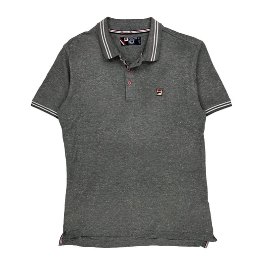 Fila Polo Shirt - Medium Grey Cotton Blend