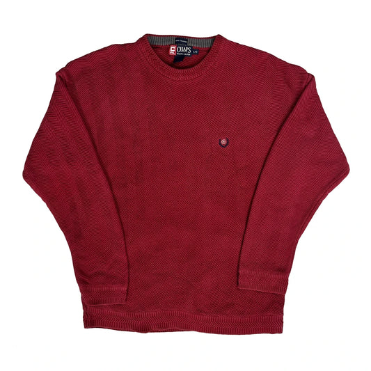 Chaps Ralph Lauren Jumper - Large Red Cotton
