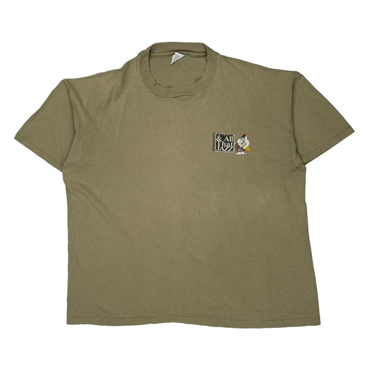 Jazz Concerts Anvil Graphic T-Shirt - 2XL Khaki Cotton