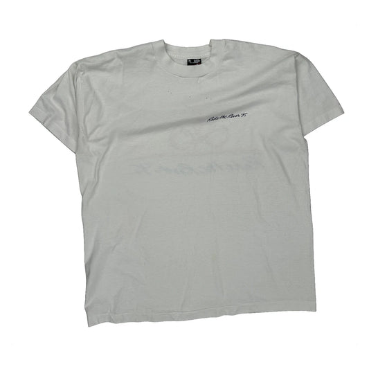 Ride The River 95 Fruit Of The Loom Graphic T-Shirt - XL White Cotton Blend