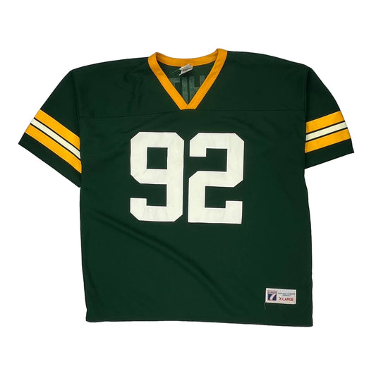Made In USA Reggie White Green Bay Packers Logo Athletics Nfl Jersey - XL Green Polyester
