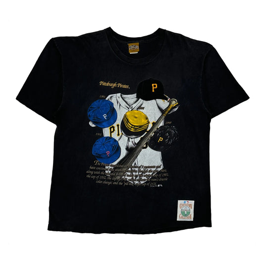 Vintage Made In USA, Pittsburgh Pirates Nutmeg Mlb T-Shirt - XL Black Cotton