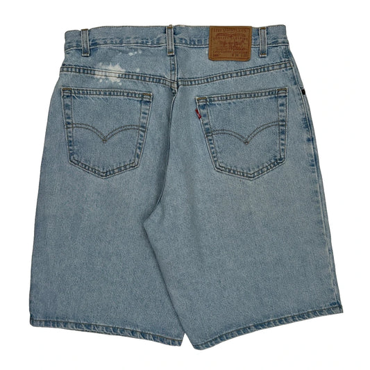 Levis Denim Shorts - 33W 11L Light Wash Denim