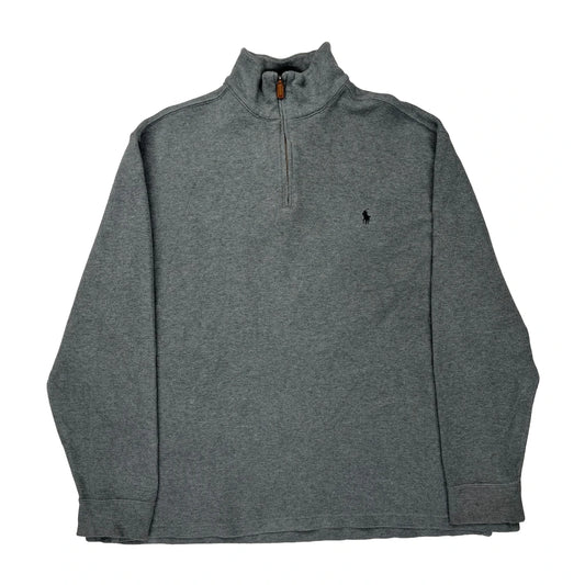 Polo By Ralph Lauren 1/4 Zip - XL Grey Cotton