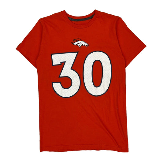 Denver Broncos Fanatics Nfl T-Shirt - Small Red Cotton
