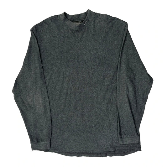 Vintage Nike Oversized Long Sleeve T-Shirt - XL Grey Cotton Blend