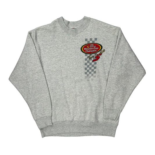 Winston Cup Champion Fruit Of The Loom Nascar Sweatshirt - Large Grey Cotton Blend
