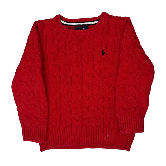Vintage Age 4 Polo By Ralph Lauren Jumper - XS Red Cotton