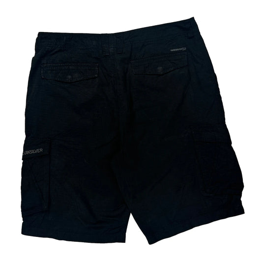Quiksilver Cargo Shorts - 38W 10L Black Cotton