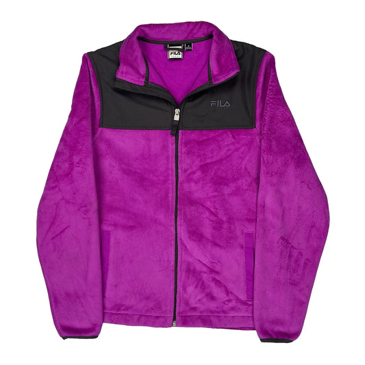 Fila Fleece Jacket - Small Purple Polyester